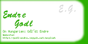 endre godl business card